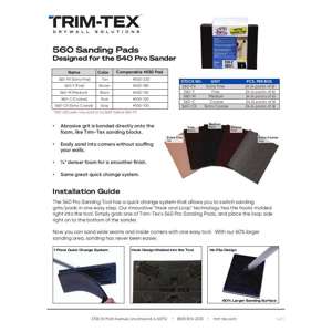 Black Widow 540 Schuurpads Voor Gipsplaten - 180 Grit Fijn | 6 Stuks Per Pak | Haak-en-lus Bevestiging