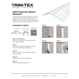 Preview of 350 Chamfer Bead Splayed Installation Guide