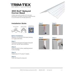 Preview of 350 Bull Splayed Corner Bead Installation Guide