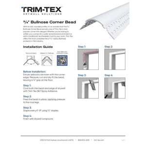 Preview of 0.75 Bullnose Corner Bead Installation Guide