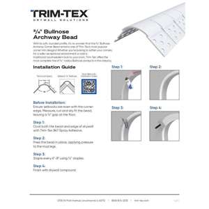 Preview of 0.75 Bullnose Archway Bead Installation Guide
