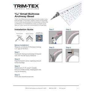 Preview of Small Bullnose Archway Bead Installation Guide